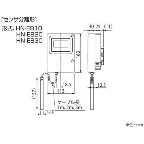 HN−E8series 壁取付形温湿度計