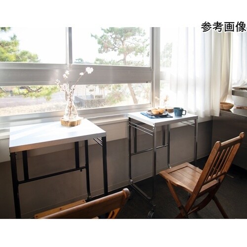 伸縮式ガルバリウム作業台ワゴン_カーボン