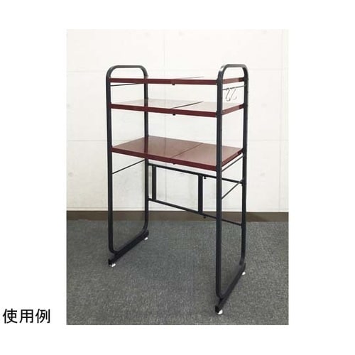 伸縮式キッチンペールラック3段 カーボン