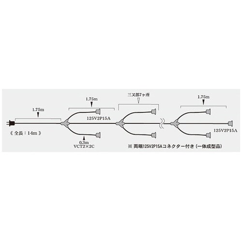 TS 分配コード 14m 2芯 <正和