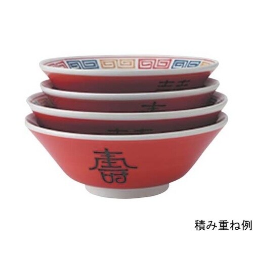 朱巻き雷紋 切立丼 7.0 207−00