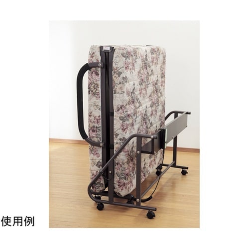 木製棚付き収納式リクライニングベット(手