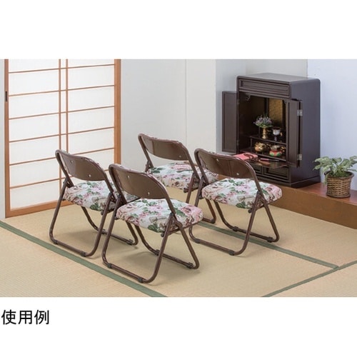 軽くて折りたためるゴブラン柄座椅子 ロー
