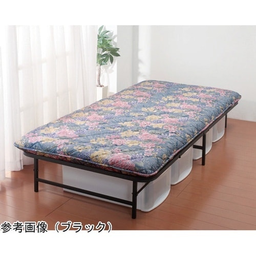収納式折りたたみパイプベッド シングル