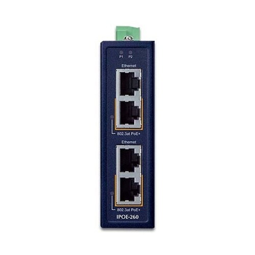 産業用PoE+インジェクター 2ポート
