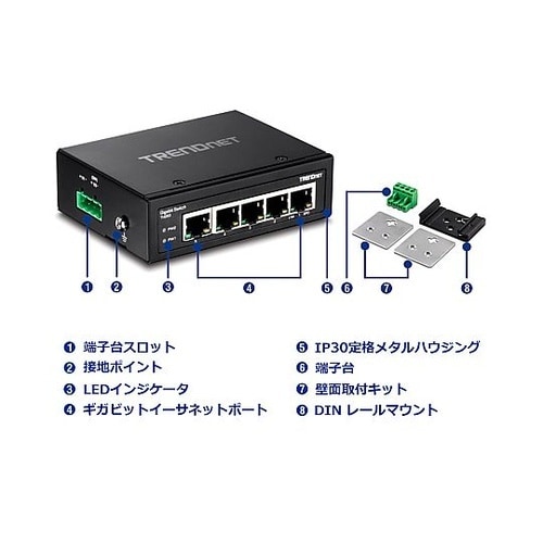 産業用スイッチングハブ 5ポート TI−