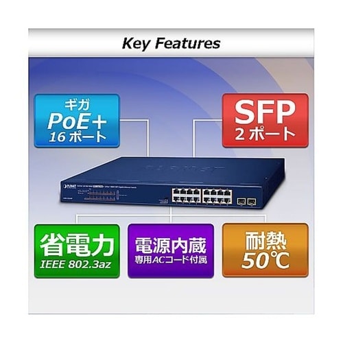 PoE+ギガビットイーサネットスイッチン