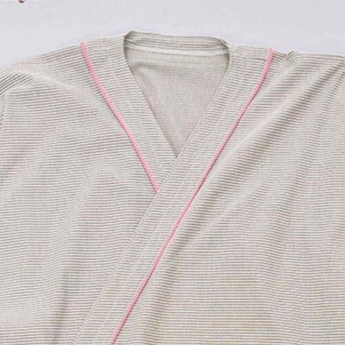 ニット患者衣 甚平 ダークネイビー LL