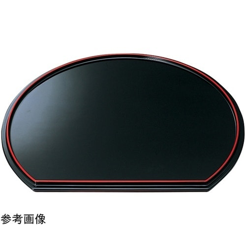 尺4 新半月両面盆 溜SH塗/黒天朱 5