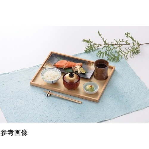 木)尺4 切立長角盆 白木クリアー仕上