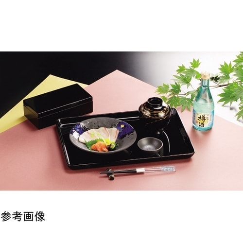 木)尺1 宴懐石盆 黒漆塗 173114