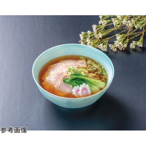 PBT・A平はつり麺鉢 総小豆刷毛目塗り