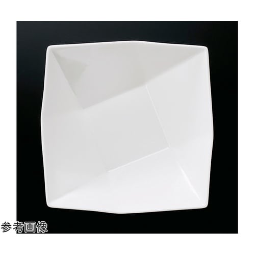 メラミン 37cm 折紙盛鉢 ホワイト