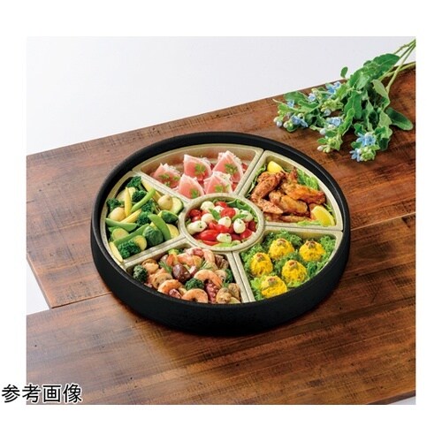 尺5 回転盛桶黒シャンパンGアクア仕切付