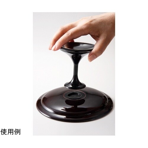 7.5寸 高月盛器 黒内金粉蒔き 510