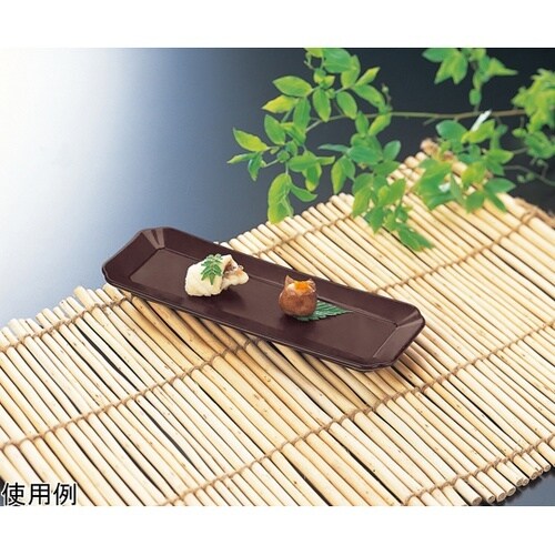 耐熱8寸 木瓜前菜皿 漆調溜塗 5127
