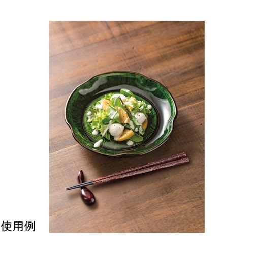 6.5寸 桜花皿 織部タタキ 51401