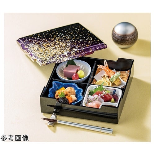 8.5寸 福松花堂 箔舞踊/黒銀P内黒天