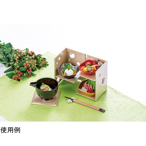 開き松花堂 ツボツボ 銀(蓋親 2402