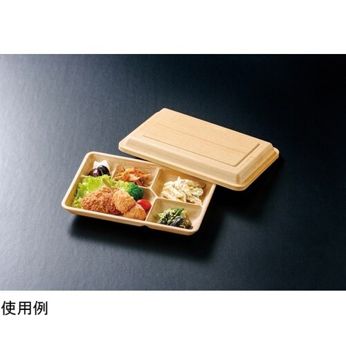 8寸 副食弁当(蓋親)白木柾目 2100