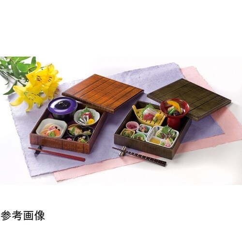木製8.5寸 松花堂 荒彫よもぎ塗(蓋)