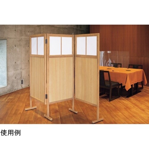木製三連パーテーション 白木W1.800