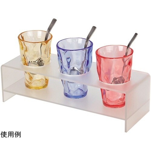 アクリル穴あき什器(小)ホワイトスリ 8