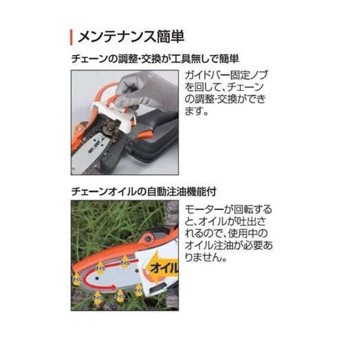 充電式ハンディチェンソー 18V 2.0