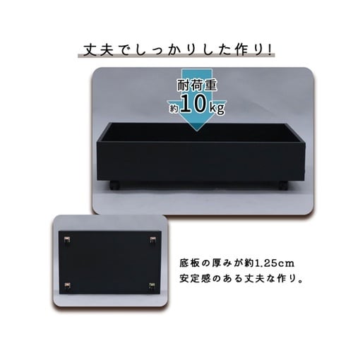 ベッド下収納BOX ブラック BSB−8