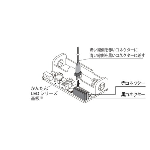 コード付きチップLED 赤 1袋(6個入