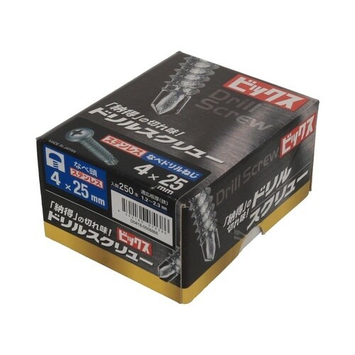 ステンなべドリルねじ箱 4×25 1セッ