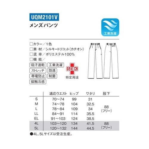 メンズパンツ 5 ネイビー S UQM2