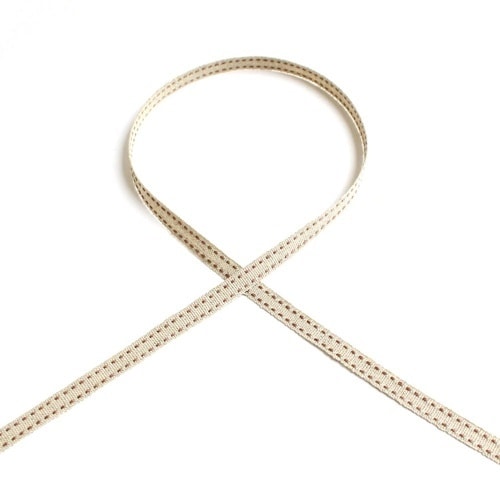 リネンツーステッチ リボン 8mm×10