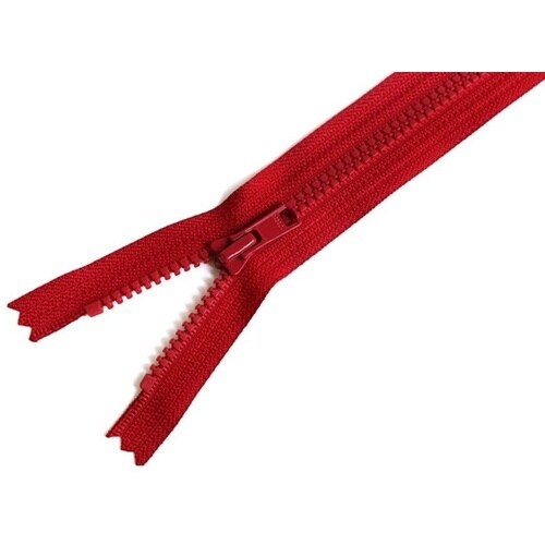 ビスロンファスナー 20cm 赤 5本入