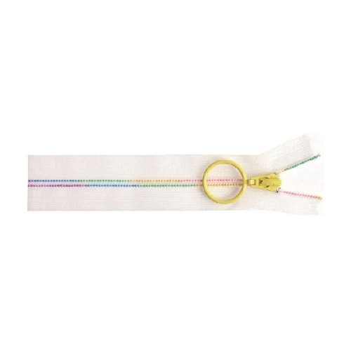 スケルトンファスナー 20cm レインボ