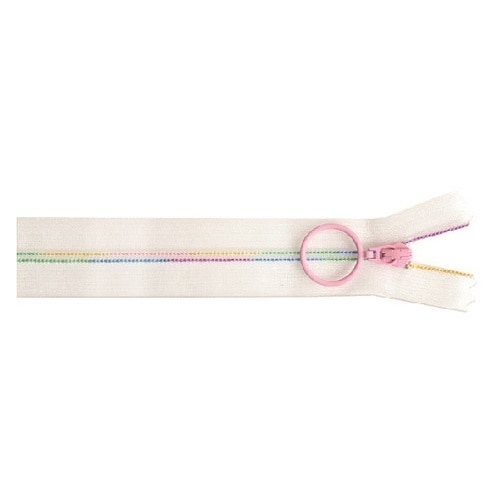 スケルトンファスナー 20cm レインボ