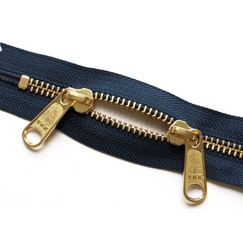 両開金属ファスナー40cm 金具・ゴール