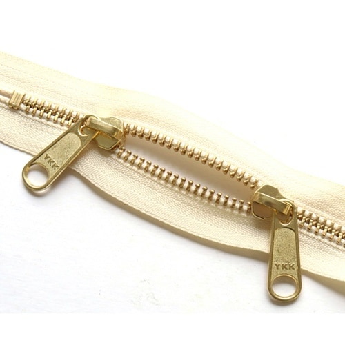 両開金属ファスナー40cm 金具・ゴール