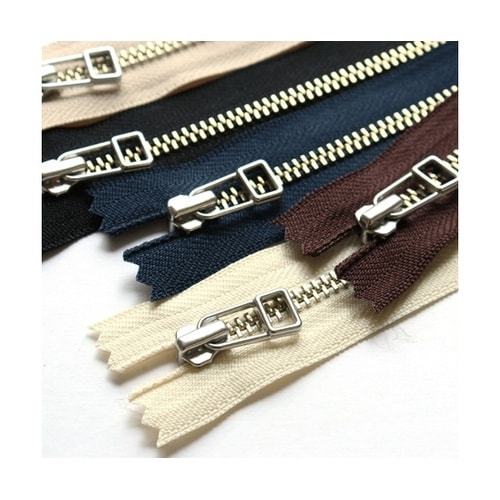 金属ファスナー 金具・シルバー 30cm
