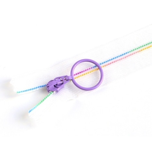 スケルトンファスナー 20cm レインボ