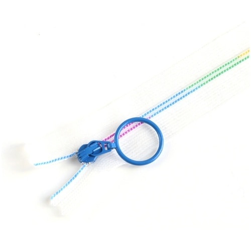 スケルトンファスナー 25cm レインボ