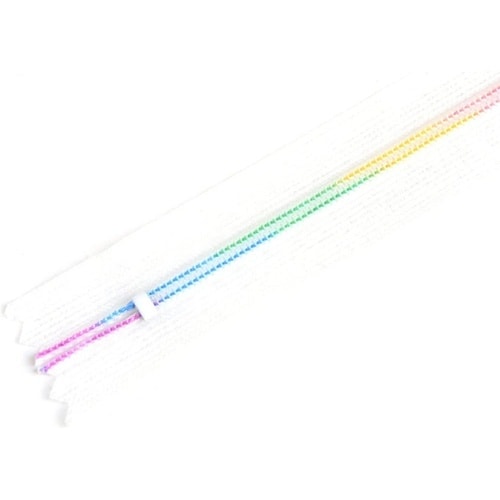 スケルトンファスナー 30cm レインボ