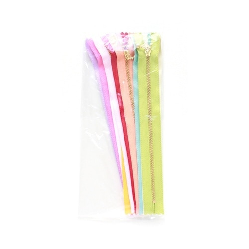 玉付ファスナー 20cm 10色各1本入