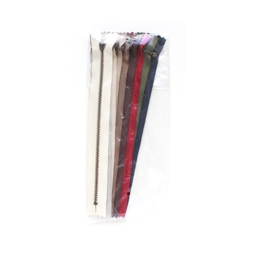 玉付ファスナー 20cm 10色各1本入