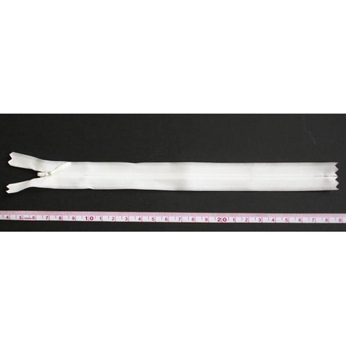 コンシールファスナー 22cm オフホワ