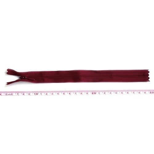 コンシールファスナー 22cm 紅 5本