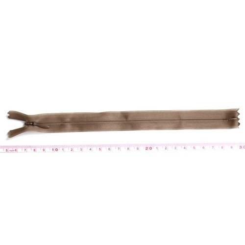 コンシールファスナー 22cm 薄茶 5