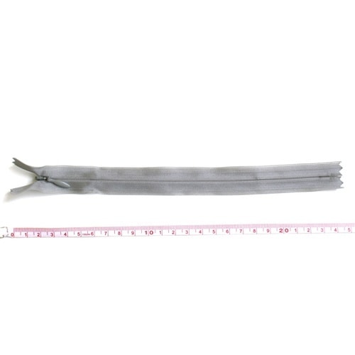 コンシールファスナー 22cm グレー