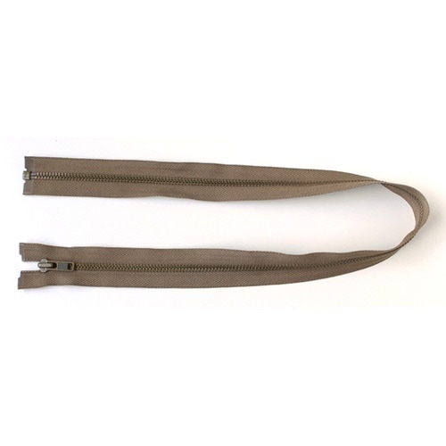 オープンファスナー 60cm 薄茶 3本
