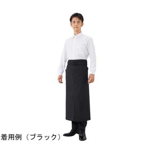 ロングソムリエ スリット入 ブラック フ